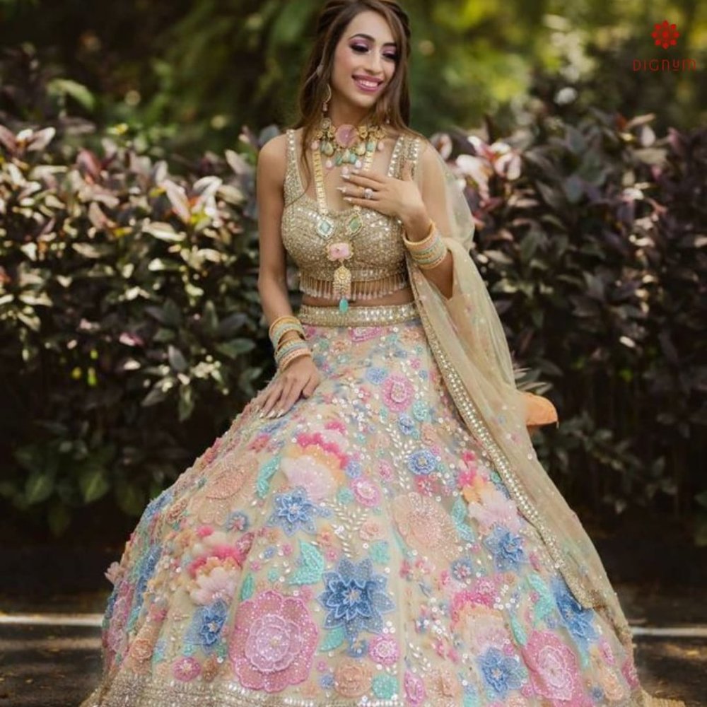 Designer Heavy Work Partywear Lehenga with Dupatta - Picture 8 of 13